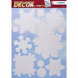 HERMA Window Picture Snowflake White, 12 Stickers