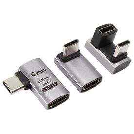Equip 133478 USB4 Angled USB-C Adapters 3-Pack 40Gbps