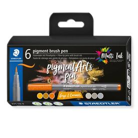 STAEDTLER Brush Pens 6 Greys & Caramels | 371 C6-4