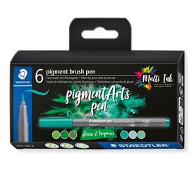 STAEDTLER Brush Pens 6 Greens & Turquoises | 371 C6-3