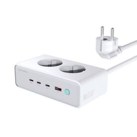 4smarts Desk GaN 65W Desktop Charger White Silver Type F