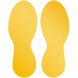 DURABLE 104704 Yellow Removable Footprint Floor Markers Five Pairs