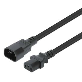 Manhattan Power Extension Cable C13 Female to C14 Male, 3m, Black