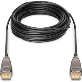 DIGITUS AK-340107-100-S DisplayPort 1.4 Active Hybrid Optical Cable, 10 m, 8K60, Black