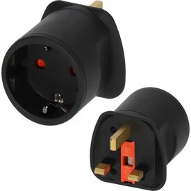 Brennenstuhl 1508533 Black Type F to UK Type G Travel Adapter