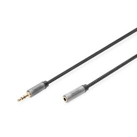 DIGITUS DB-510210-018-S Stereo Audio Extension Cable, 1.8m, Black