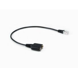 Equip 147944 RJ9 to Dual 3.5mm Headset Audio Adapter, 25cm, Black