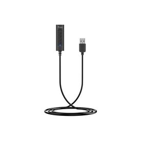 Equip 245321 USB-A Audio Adapter with 3.5mm Headset Socket, Black