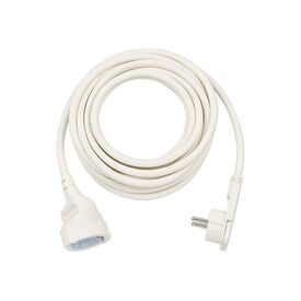 Brennenstuhl 1168980250 White 5m Flat-Plug Earthed Extension Cable