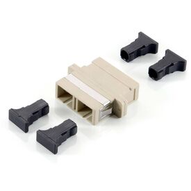 Equip SC Duplex Fiber Coupler OM1/OM2 Beige 12-Pack