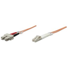 Intellinet OM2 LC to SC Duplex Fiber Patch Cable 1m