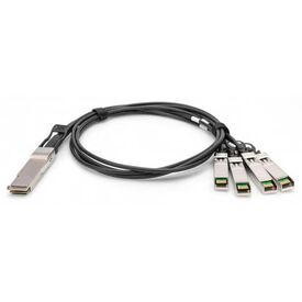 DIGITUS DN-81321 Black QSFP+ to Four SFP+ Breakout DAC Cable, 1 m