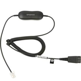 Jabra GN1200 CC QD to RJ9 Coiled 2 m