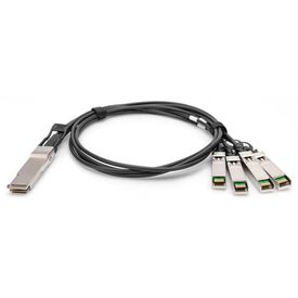 DIGITUS DN-81325 Black QSFP+ to Four SFP+ Breakout DAC Cable, 5 m