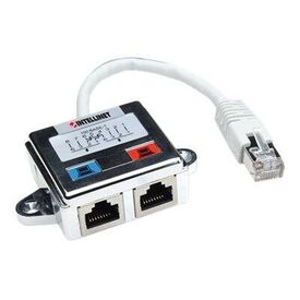 Intellinet 504195 Two Port Shielded RJ45 Modular Distributor
