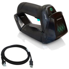 Μαύρο κιτ Bluetooth scanner Datalogic Gryphon GBT4600 HP με βάση φόρτισης και καλώδιο USB