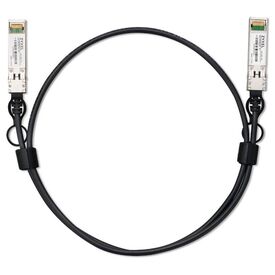 Zyxel DAC25G-1M 1 m black DAC cable with two integrated SFP28 ends.