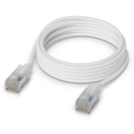 Ubiquiti UniFi Premium Patch Cable 2 m White, coiled cable with two RJ45 plugs