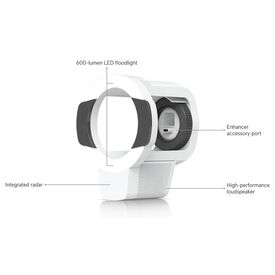 Ubiquiti Pro Bullet Enhancer White accessory, angled view; camera sold separately