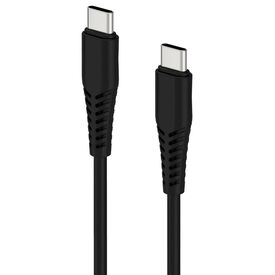2GO 795849 black USB-C to USB-C cable with reinforced strain relief
