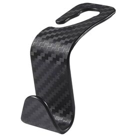 2GO 513119 Carbon-Look Car Headrest Hooks, Black, Set of Two