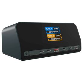 ICY BOX Heart Dock 2300 IB-DK2300-CH USB-C Dual HDMI Docking Station, Anthracite