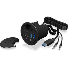 Hub 4-Port IcyBox USB 3.0 IB-HUB1403B Desk installation