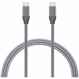 M-CAB USBC0002 Grey Braided USB-C to USB-C Cable 2m