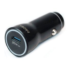 MOBILIS ENERGIA 020016 Black 20W GaN USB-C Car Charger