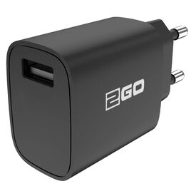 Μαύρος φορτιστής 2GO 795981 μίας θύρας USB-A με ευρωπαϊκό φις δύο ακίδων