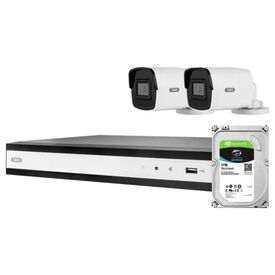 ABUS TVVR36423T PoE Kit Two White Mini Tube Cameras NVR and 1TB HDD