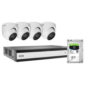 ABUS TVVR33843D Hybrid CCTV Kit 4 5MP Mini Dome Cameras 1TB HDD