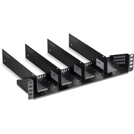 Κενό πλαίσιο TRENDnet TI-R4U V1 (v1.0R), τρισδιάστατη όψη· τα τροφοδοτικά πωλούνται χωριστά