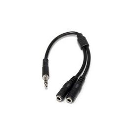 StarTech.com Slim Stereo Splitter Cable - 3.5mm Male to 2x 3.5mm Female, image 
