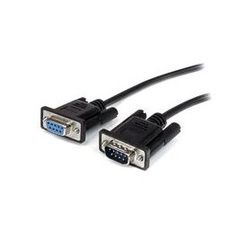 StarTech.com 0.5m Black Straight Through DB9 RS232 Serial Cable - M/F (MXT10050CMBK), image 