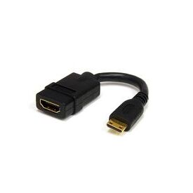 StarTech.com High Speed HDMI Adapter Cable, HDMI to HDMI Mini  F/M  30 AWG 1.3cm  shielded  black  (HDACFM5IN), image 