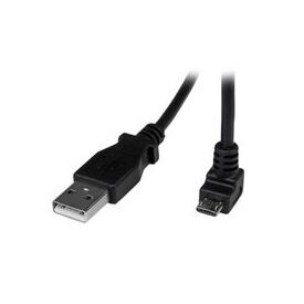 StarTech.com 2m Micro USB Cable - A to Down Angle Micro B (USBAUB2MD), image 
