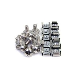 StarTech.com 50 Pkg M6 Mounting Screws and Cage Nuts for Server Rack Cabinet Rack screws and nuts, image 