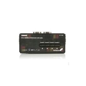 StarTech.com 4 Port Black USB KVM Switch Kit with Cables and Audio, image 