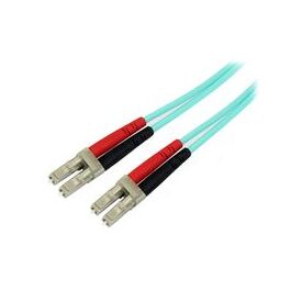 StarTech.com 3m 10 Gb Aqua Multimode 50/125 Duplex LSZH Fiber Patch Cable LC - LC, image 