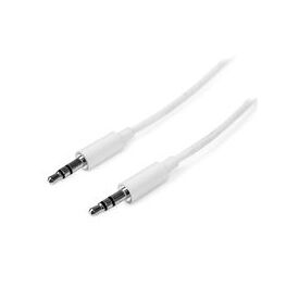 StarTech.com Slim 3.5mm Stereo Audio Cable - Male to Male 30AWG, mini-phone stereo 3.5 mm  (M) - mini-phone stereo 3.5 mm  (M)  1m  white, image 