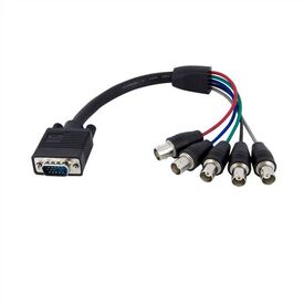 StarTech.com 30CM Coax HD15 VGA to 5 BNC RGBHV Monitor Cable - M/F, image 