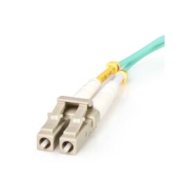 StarTech.com 10m 10 Gb Aqua Multimode 50/125 Duplex LSZH Fiber Patch Cable LC - LC (A50FBLCLC10), image 