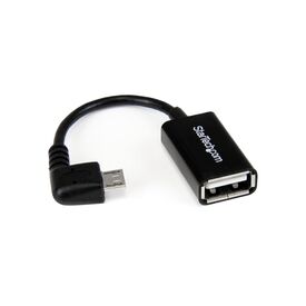 StarTech.com Right Angle Micro USB to USB OTG Host Adapter M/F  (UUSBOTGRA), image 