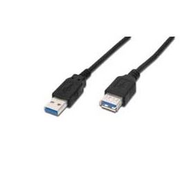 DIGITUS USB extension cable 9 pin USB Type A (M) 9 pin USB Type A (F) 3 m ( USB 3.0 ) moulded black  (AK-300203-030-S), image 