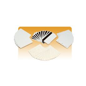 Zebra Premier 30 mil White PVC Cards 3-Up Breakaway Key Tags 500 Cards for P330i P430i ZXP Card Printers 104523-020, image 