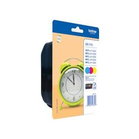 Brother LC125XL Rainbow Pack 3-pack Super High Yield yellow, cyan, magenta original ink cartridge, image 