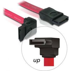 DeLOCK SATA cable red 0.3m, top