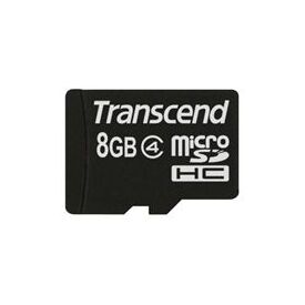 Transcend Flash memory card 8GB Class4 microSDHC (TS8GUSDC4), image 