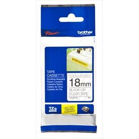 Brother TZe S141 - Laminated extra strength adhesive tape - black on clear - Roll (1.8 cm x 8 m) - 1 roll(s), image 